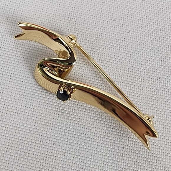 Vintage 1985 The Presidents Club Gold Tone Ribbon Brooch - Picture 3 of 7
